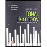 Tonal Harmony Workbook   With Access 8TH 18 Edition, by Stefan Kostka Dorothy Payne and Byron Almen - ISBN 9781260197082