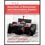Essentials of Elementary and Intermediate Algebra A Combined Course   With Access 2ND 18 Edition, by Charles P McKeague - ISBN 9781630981013