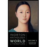 Norton Anthology of World Literature Shorter Volume 2 4TH 19 Edition, by Martin Puchner - ISBN 9780393602883