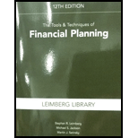 Tools and Techniques of Financial Planning 12TH 17 Edition, by Stephen Leimberg - ISBN 9781945424427