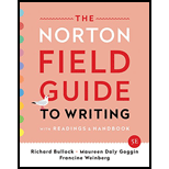 Norton Field Guide to Writing With Readings and Handbook 5TH 19 Edition, by Richard Bullock Maureen Daly Goggin and Francine Weinberg - ISBN 9780393655803