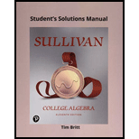 College Algebra - Student Solution Manual by Michael Sullivan - ISBN 9780135163177