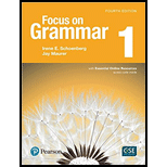 Focus on Grammar 1   With Access and Workbook 4TH 17 Edition, by Irene Schoenberg and Jay Maurer - ISBN 9780134616704