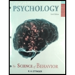 Psychology The Science of Behavior Looseleaf   With Access 6TH 18 Edition, by R H Ettinger - ISBN 9781517801502