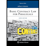 Basic Contract Law for Paralegals 9TH 19 Edition, by Jeffrey A Helewitz - ISBN 9781454896289