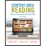 Content Area Reading 12TH 17 Edition, by Richard T Vacca Jo Anne L Vacca and Maryann E Mraz - ISBN 9780135224625