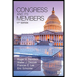 Congress and Its Members 17TH 20 Edition, by Roger H Davidson Walter J Oleszek Frances E Lee and Eric Schickler - ISBN 9781544322957