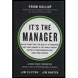 Its the Manager   With Access 19 Edition, by Jim Clifton and Jim Harter - ISBN 9781595622242