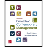 Essentials of Contemporary Management Looseleaf   With Connect 9TH 21 Edition, by Gareth Jones and Jennifer George - ISBN 9781264091690