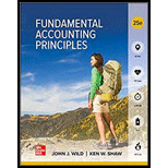 Fundamental Accounting Principles Looseleaf   With Connect 25TH 21 Edition, by John J Wild - ISBN 9781264218103