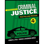 Introduction to Criminal Justice Practice and Process 4TH 21 Edition, by Kenneth J Peak and Tamara D Madensen Herold - ISBN 9781544372938