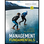 Management Fundamentals Concepts Applications and Skill Development 9TH 21 Edition, by Robert N Lussier - ISBN 9781544384191