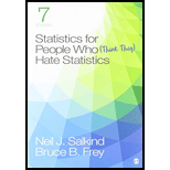 Statistics for People Who Think They Hate Statistics Package 7TH 20 Edition, by Neil J Salkind - ISBN 9781071811757