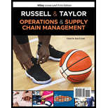 Operations and Supply Chain Management Looseleaf 10TH 19 Edition, by Roberta S Russell and Bernard W Taylor - ISBN 9781119577652