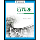 Fundamentals of Python Data Structures 2ND 19 Edition, by Kenneth Lambert - ISBN 9780357122754