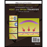 Fundamentals of Heat and Mass Transfer Looseleaf 8TH 19 Edition, by Theodore L Bergman - ISBN 9781119722489