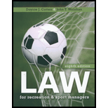 Law for Recreation and Sport Managers   With Access 8TH 21 Edition, by Doyice J Cotten - ISBN 9781792444296