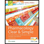 Pharmacology Clear and Simple - With Code by Cynthia J. Watkins - ISBN 9781719644747