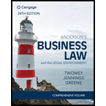 Andersons Business Law and Legal Env Comp Looseleaf 24TH 22 Edition, by Twomey - ISBN 9780357363843