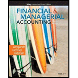 Financial and Managerial Accounting   WileyPlus NextGen 4TH 21 Edition, by Jerry J Weygandt - ISBN 9781119754299