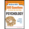 Psychology: 500 Questions to Know By Test Day -  12 edition