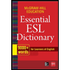 Essential ESL Dictionary: 9,000+ Words for Learners of English by McGraw-Hill Education - ISBN 9780071840187