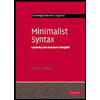 cover of Minimalist Syntax