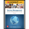Service Management: Operations, Strategies, Information Technology - Access by James Fitzsimmons, Mona Fitzsimmons and Sanjeev Bordoloi - ISBN 9781260167092