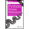 Python: Pocket Reference by Mark Lutz - ISBN 9781449357016
